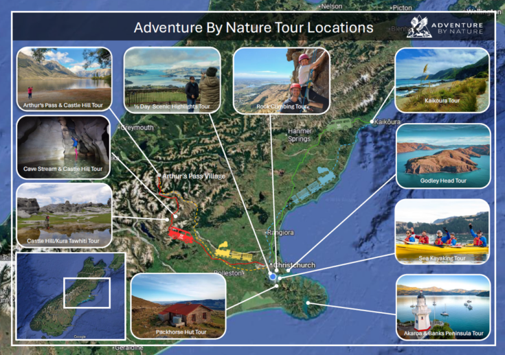 Adventure By Nature Tours from Christchurch New Zealand